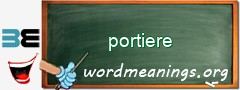 WordMeaning blackboard for portiere